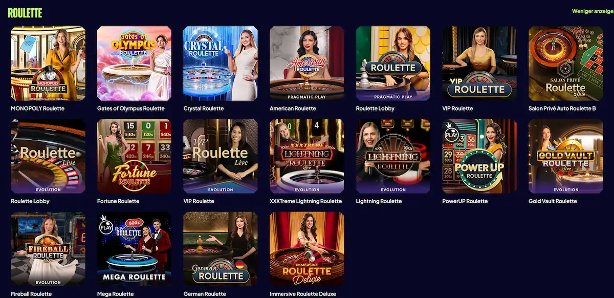 Biggg Casino Roulette – Live-Tische von Evolution Gaming